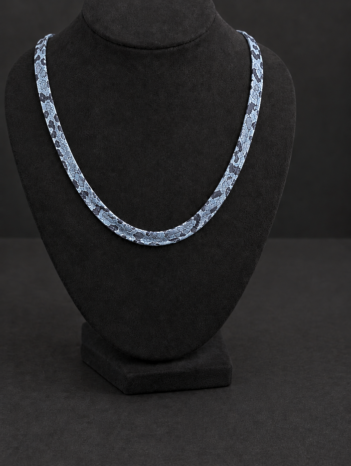 Snake Necklace — Ice Blue