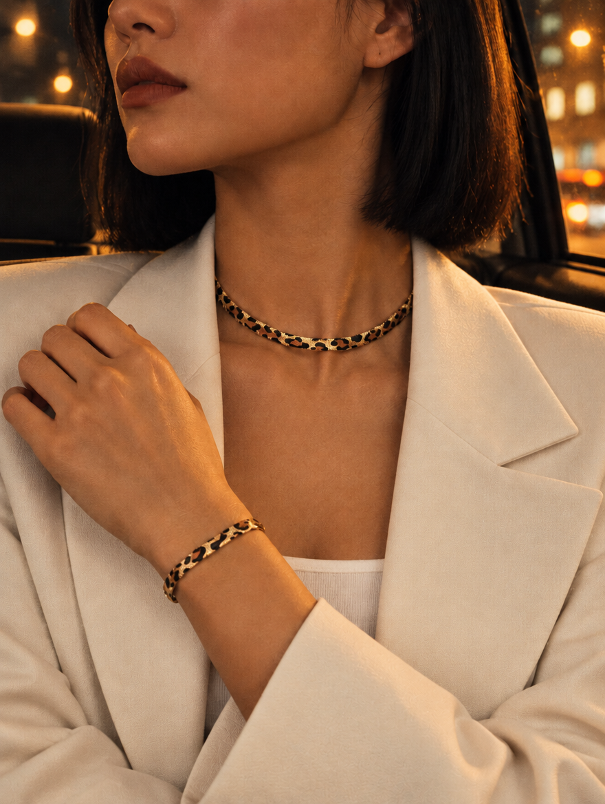 Necklace + Bracelet in gold