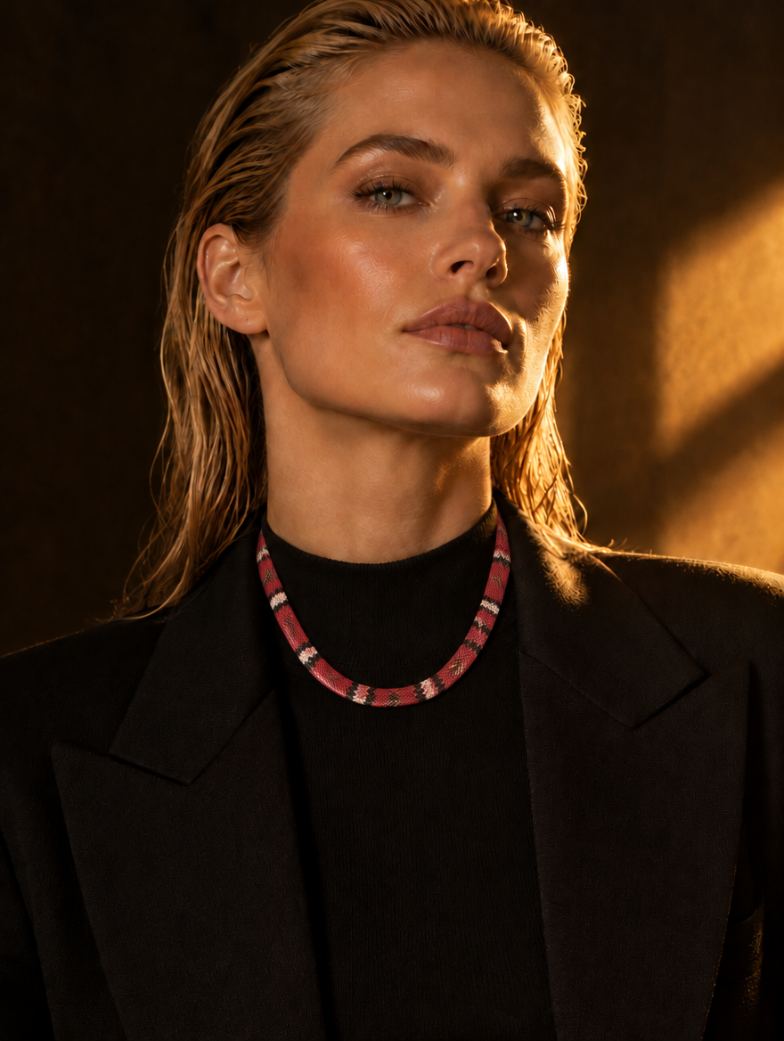 Vexa snake print necklace